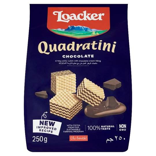 Loacker Quadratini Chocolate Wafer Cookies 250g